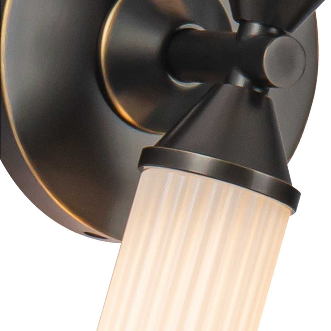 Alora Canada - WV348118UBFR - LED Vanity - Edwin - Urban Bronze/Frosted Ribbed Glass