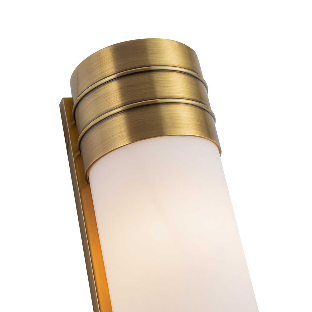 Alora Canada - WV348218VBOP - Two Light Vanity - Willard - Vintage Brass/Opal Matte Glass