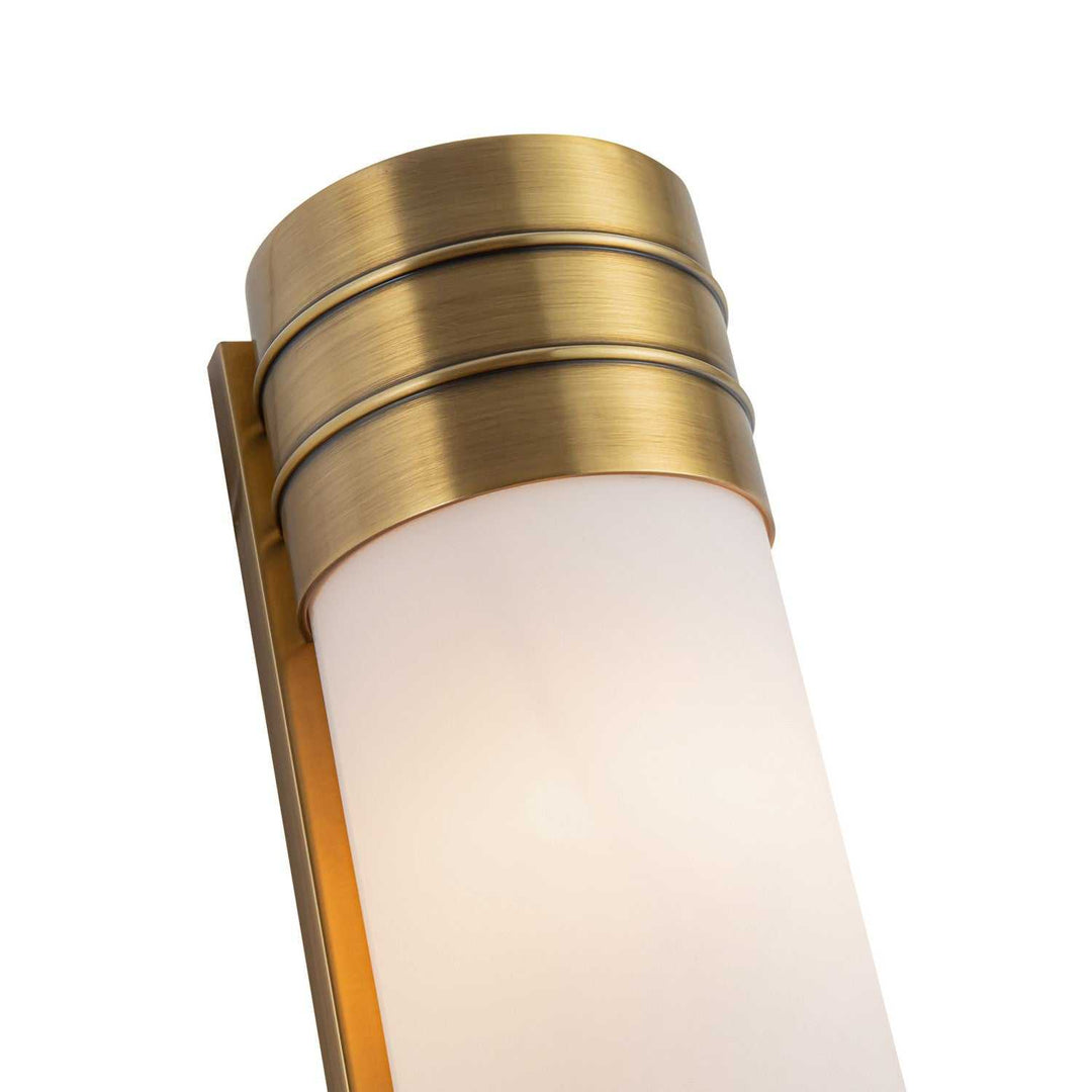 Alora Canada - WV348218VBOP - Two Light Vanity - Willard - Vintage Brass/Opal Matte Glass