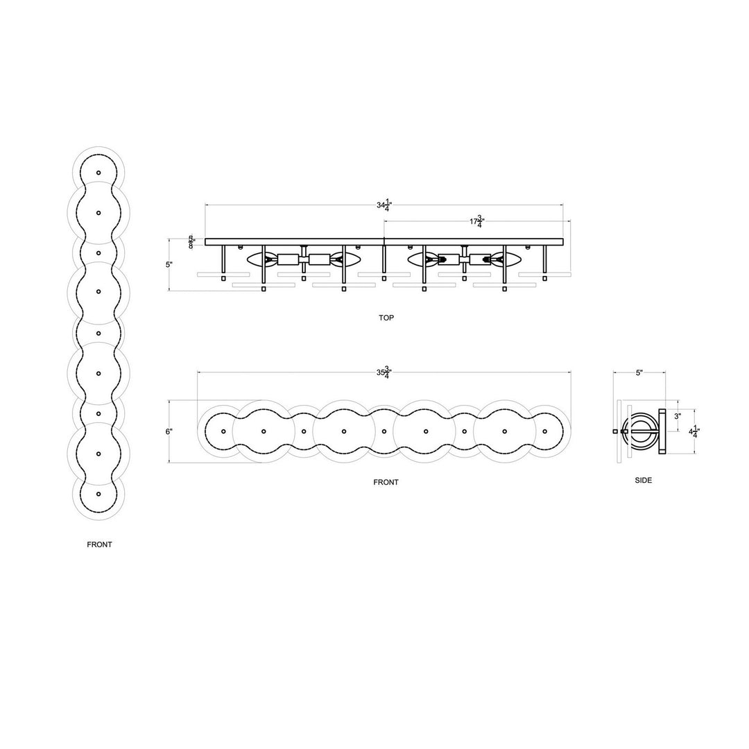 Varaluz - 370B04MB - Four Light Bath - Cosmos - Matte Black