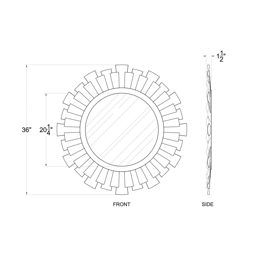 Varaluz - 372MI36MBFG - Mirror - Daphne - Matte Black/French Gold