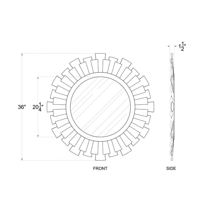 Varaluz - 372MI36MBFG - Mirror - Daphne - Matte Black/French Gold