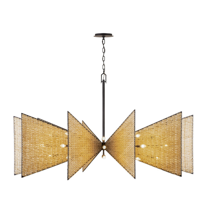 Varaluz - 379C30MBS - 30 Light Chandelier - Machina - Matte Black/Sulihiya