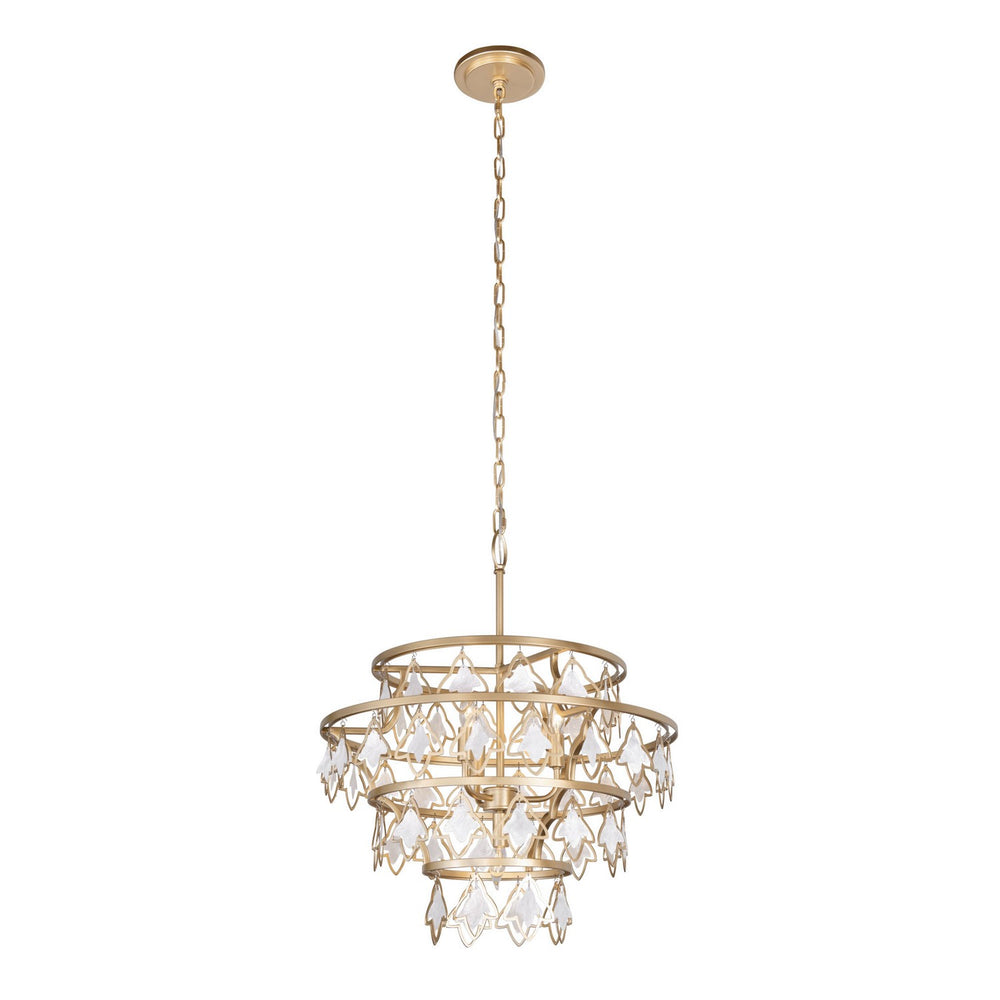 Varaluz - 386C04FG - Four Light Chandelier - Fleur - French Gold