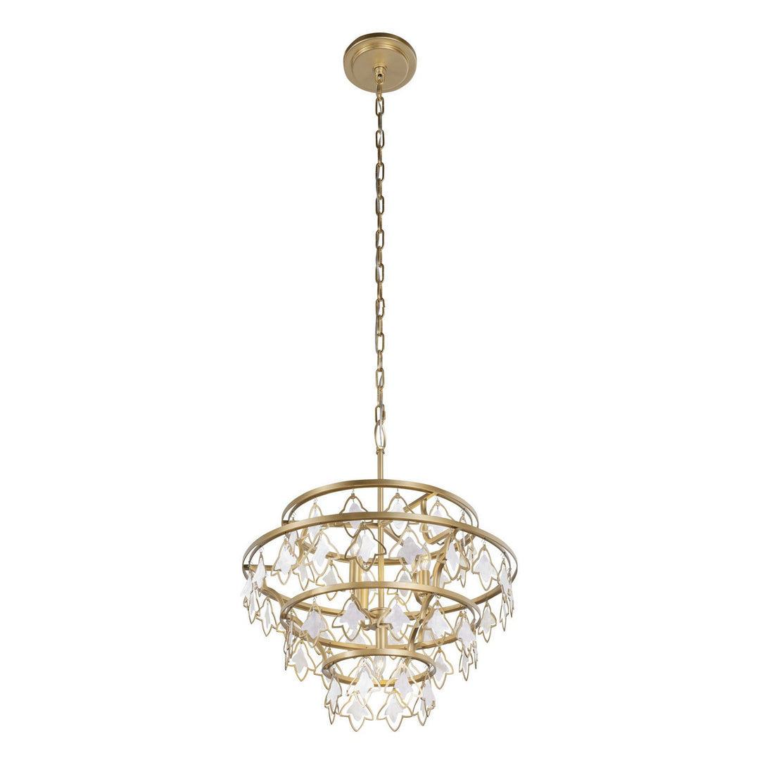 Varaluz - 386C04FG - Four Light Chandelier - Fleur - French Gold
