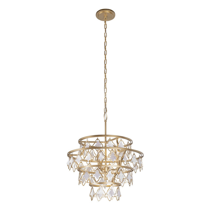 Varaluz - 386C04FG - Four Light Chandelier - Fleur - French Gold