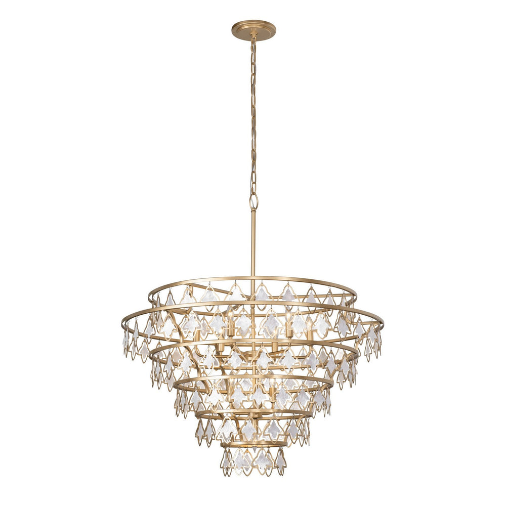 Varaluz - 386C10FG - Ten Light Chandelier - Fleur - French Gold