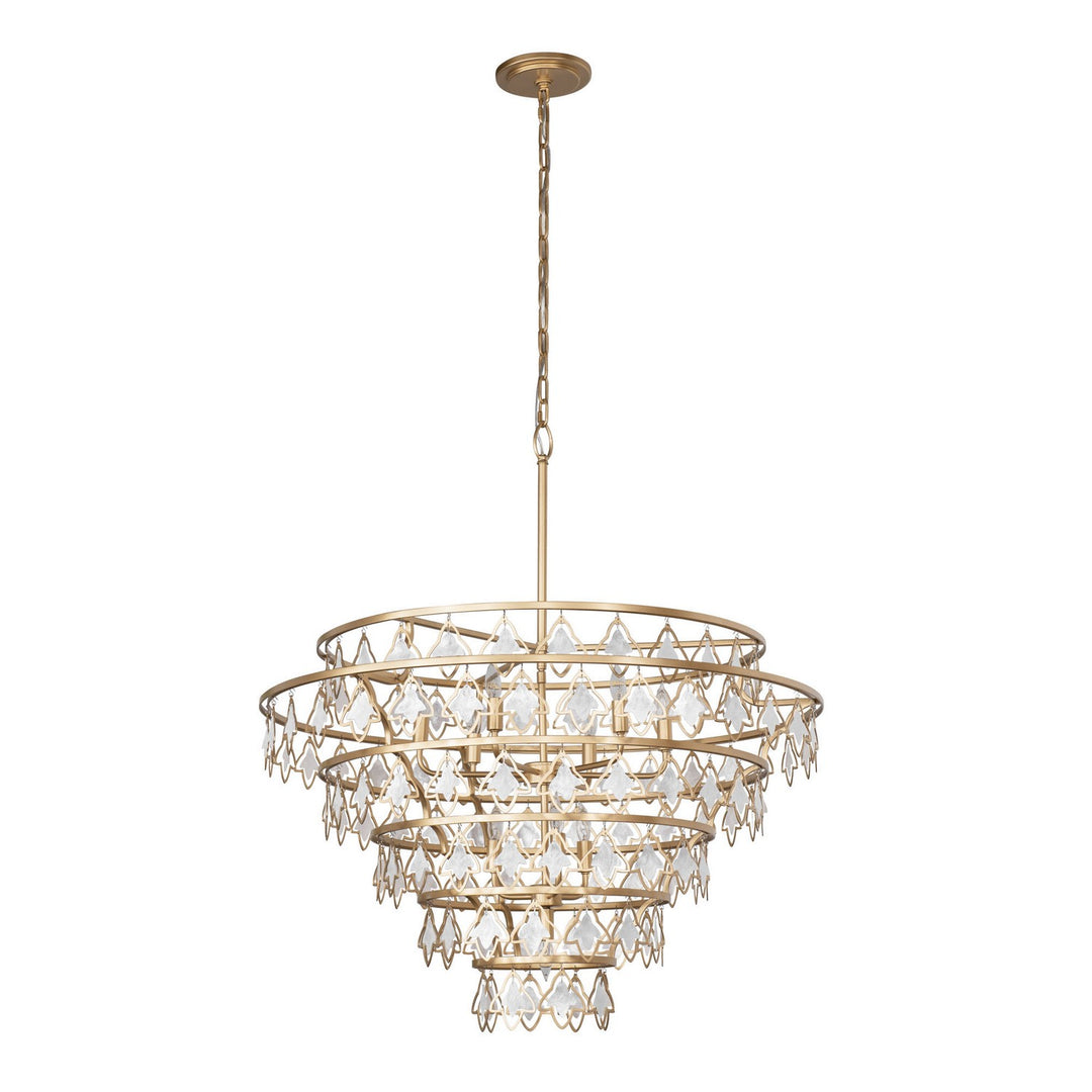 Varaluz - 386C10FG - Ten Light Chandelier - Fleur - French Gold