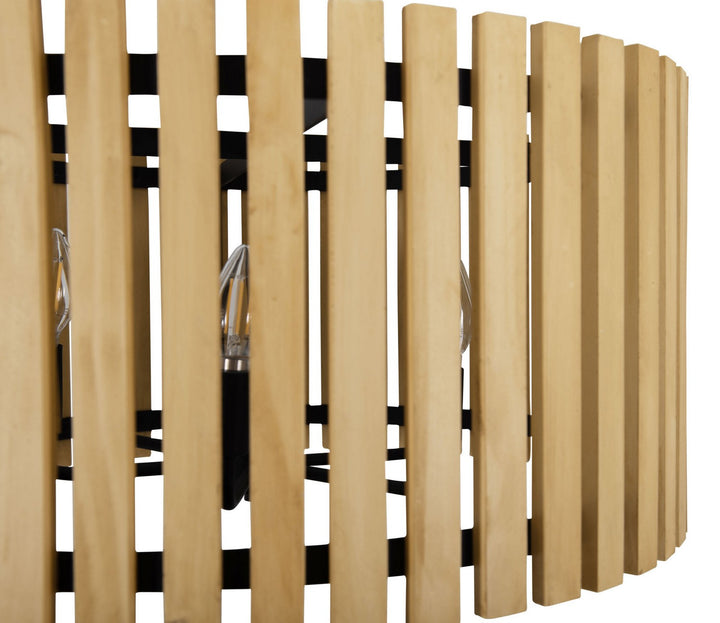 Varaluz - 387P06MBH - Six Light Pendant - Suratto - Matte Black/Honey Blonde