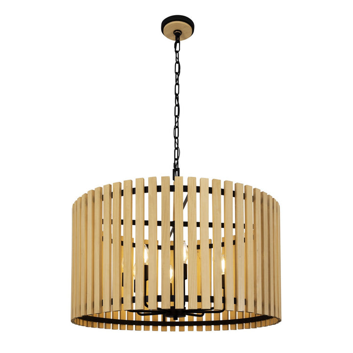 Varaluz - 387P08MBH - Eight Light Pendant - Suratto - Matte Black/Honey Blonde