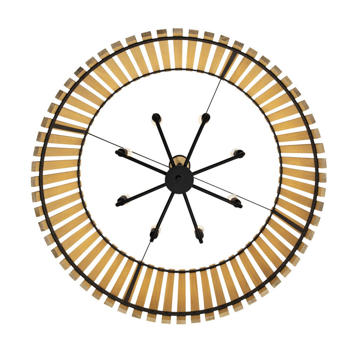 Varaluz - 387P08MBH - Eight Light Pendant - Suratto - Matte Black/Honey Blonde
