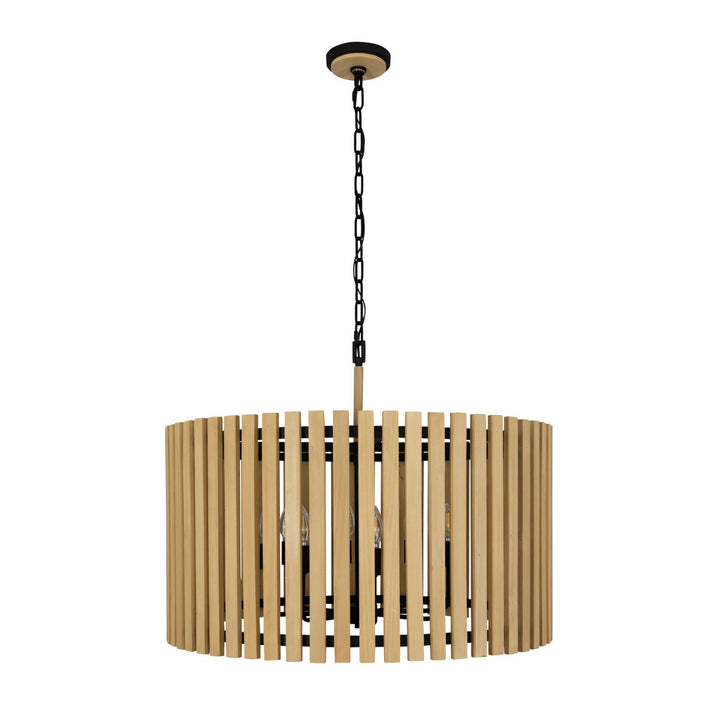 Varaluz - 387P08MBH - Eight Light Pendant - Suratto - Matte Black/Honey Blonde