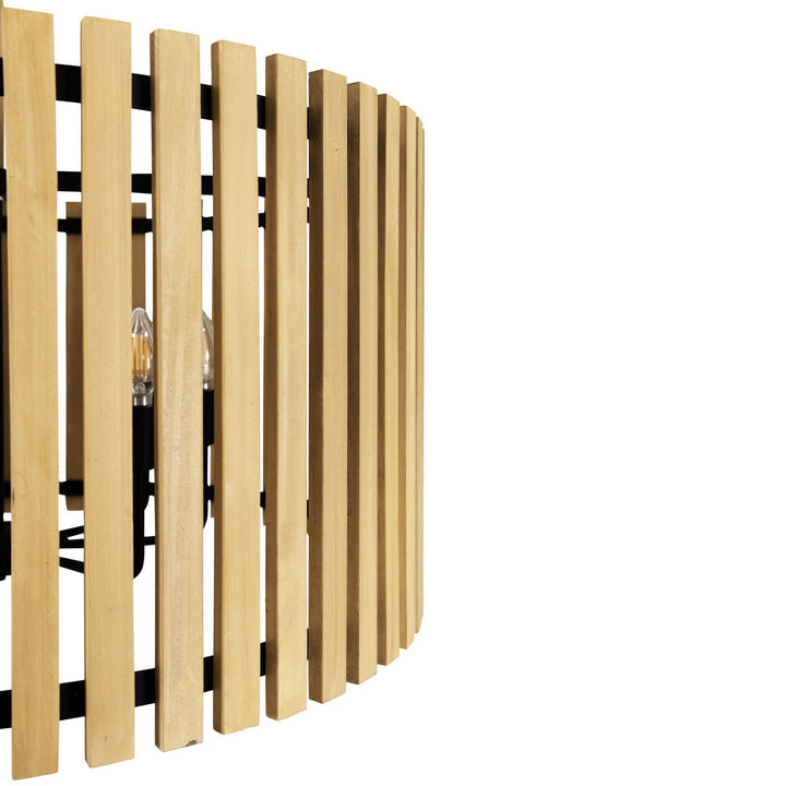 Varaluz - 387P08MBH - Eight Light Pendant - Suratto - Matte Black/Honey Blonde