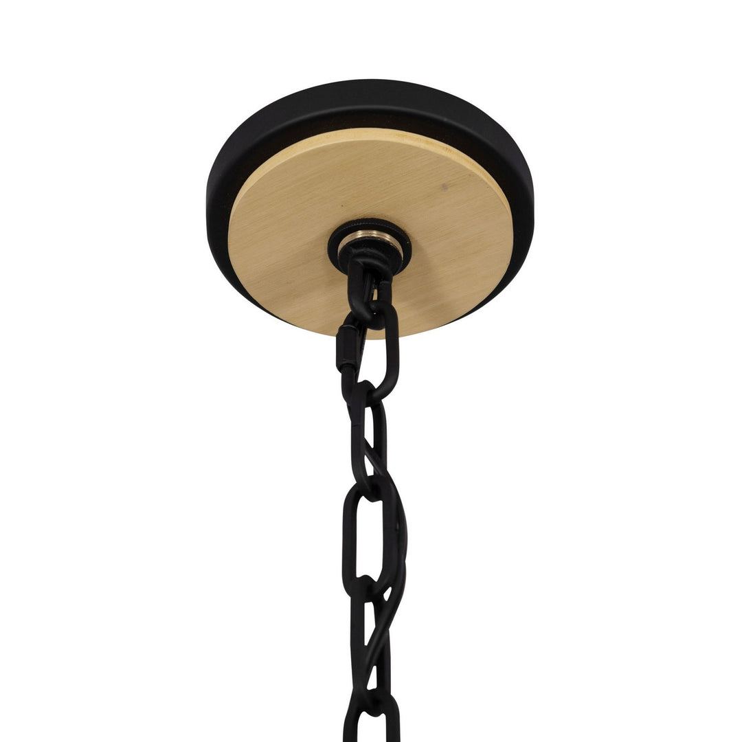 Varaluz - 387P08MBH - Eight Light Pendant - Suratto - Matte Black/Honey Blonde