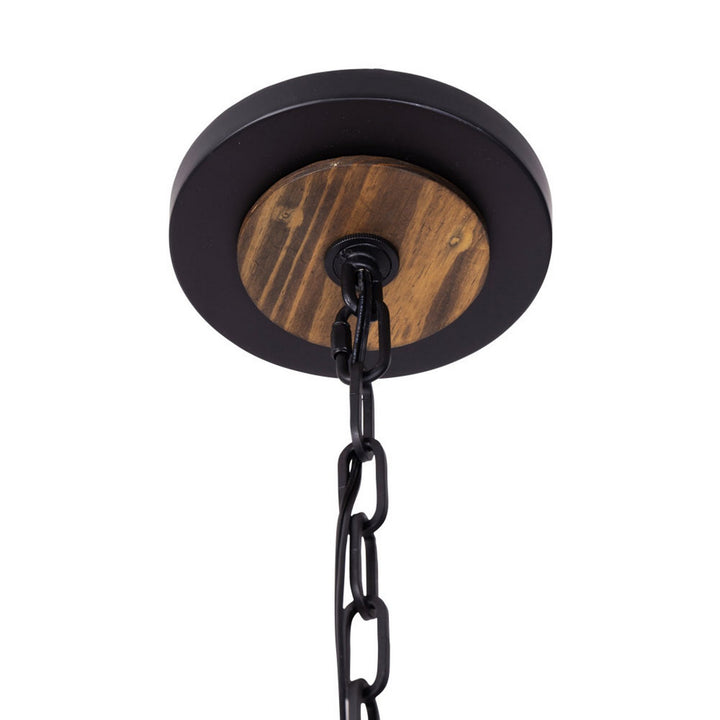 Varaluz - 387P08MBW - Eight Light Pendant - Suratto - Matte Black/Medium Walnut