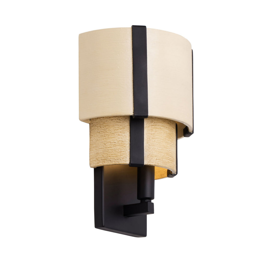 Varaluz - 389W01MBHN - One Light Wall Sconce - Blonde Moment - Matte Black/Honey/Medium Oak