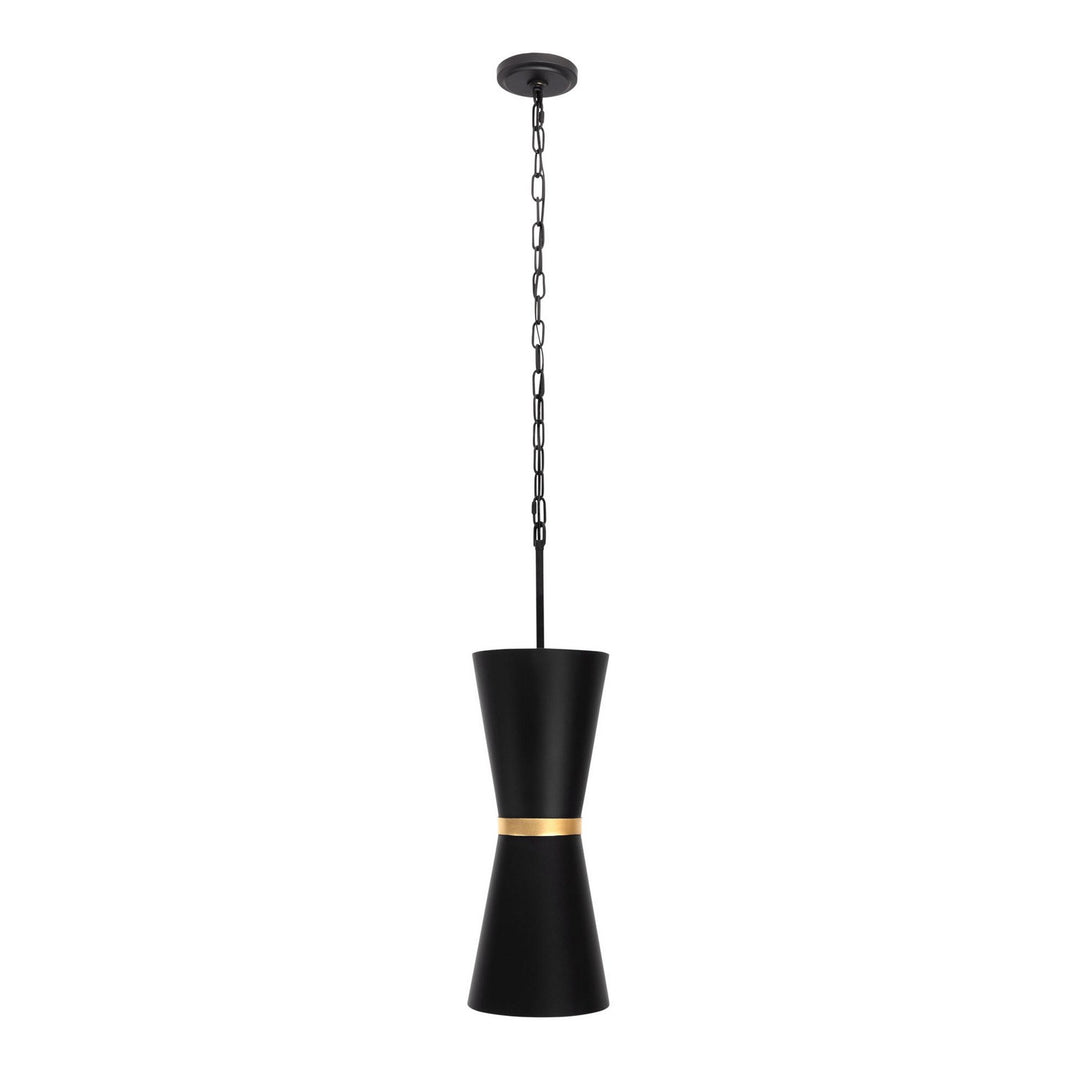 Varaluz - 390P02MBFG - Two Light Pendant - Mad Hatter - Matte Black/French Gold