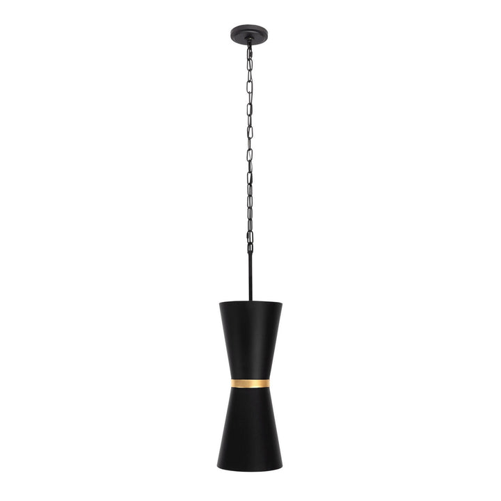 Varaluz - 390P02MBFG - Two Light Pendant - Mad Hatter - Matte Black/French Gold