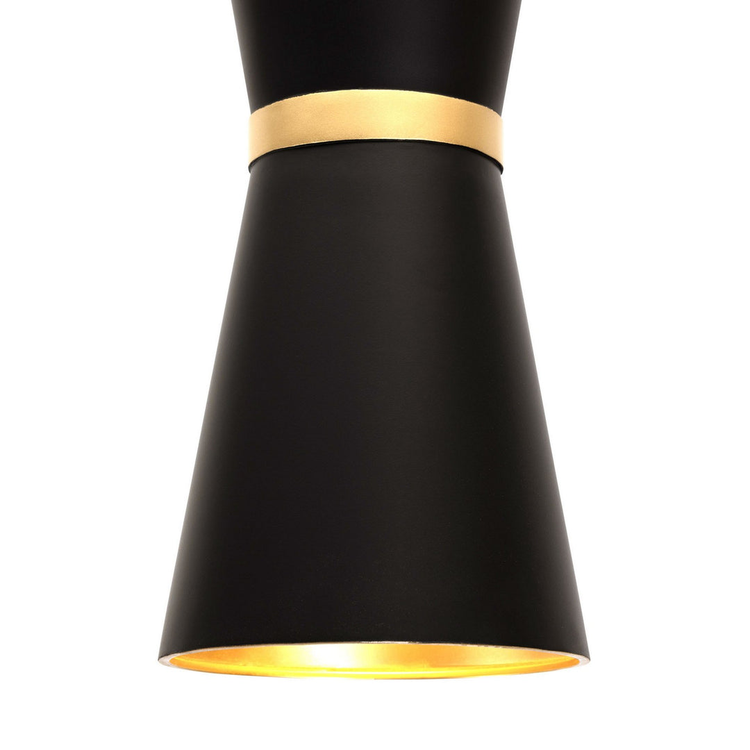 Varaluz - 390P02MBFG - Two Light Pendant - Mad Hatter - Matte Black/French Gold