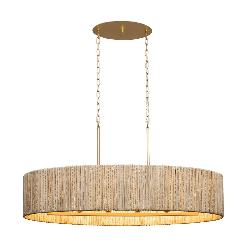 Varaluz - 391N06FG - Six Light Linear Pendant - Jacob's Ladder - French Gold