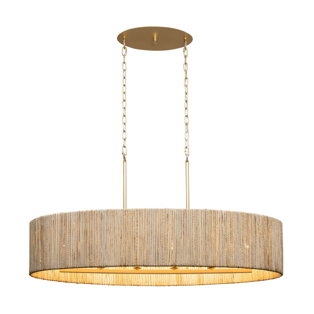 Varaluz - 391N06FG - Six Light Linear Pendant - Jacob's Ladder - French Gold