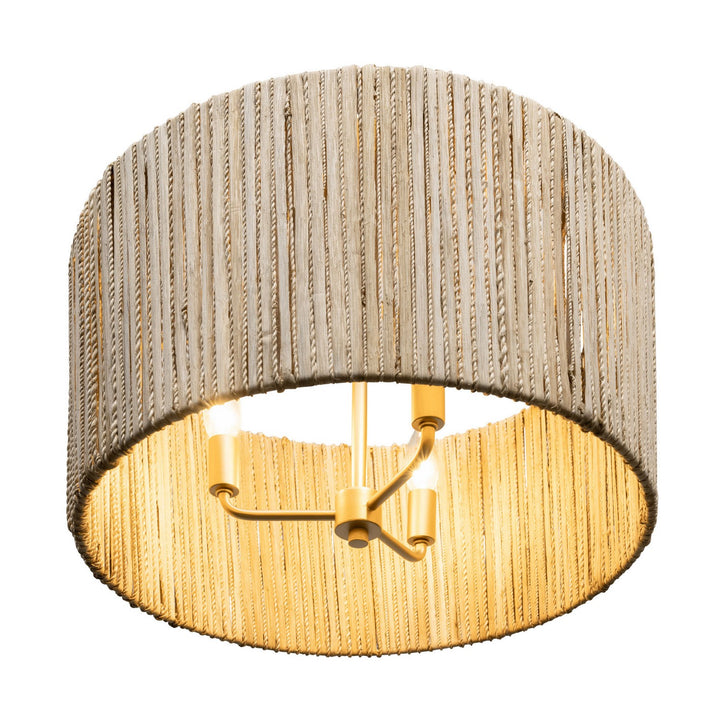 Varaluz - 391S03FG - Three Light Semi-Flush Mount - Jacob's Ladder - French Gold