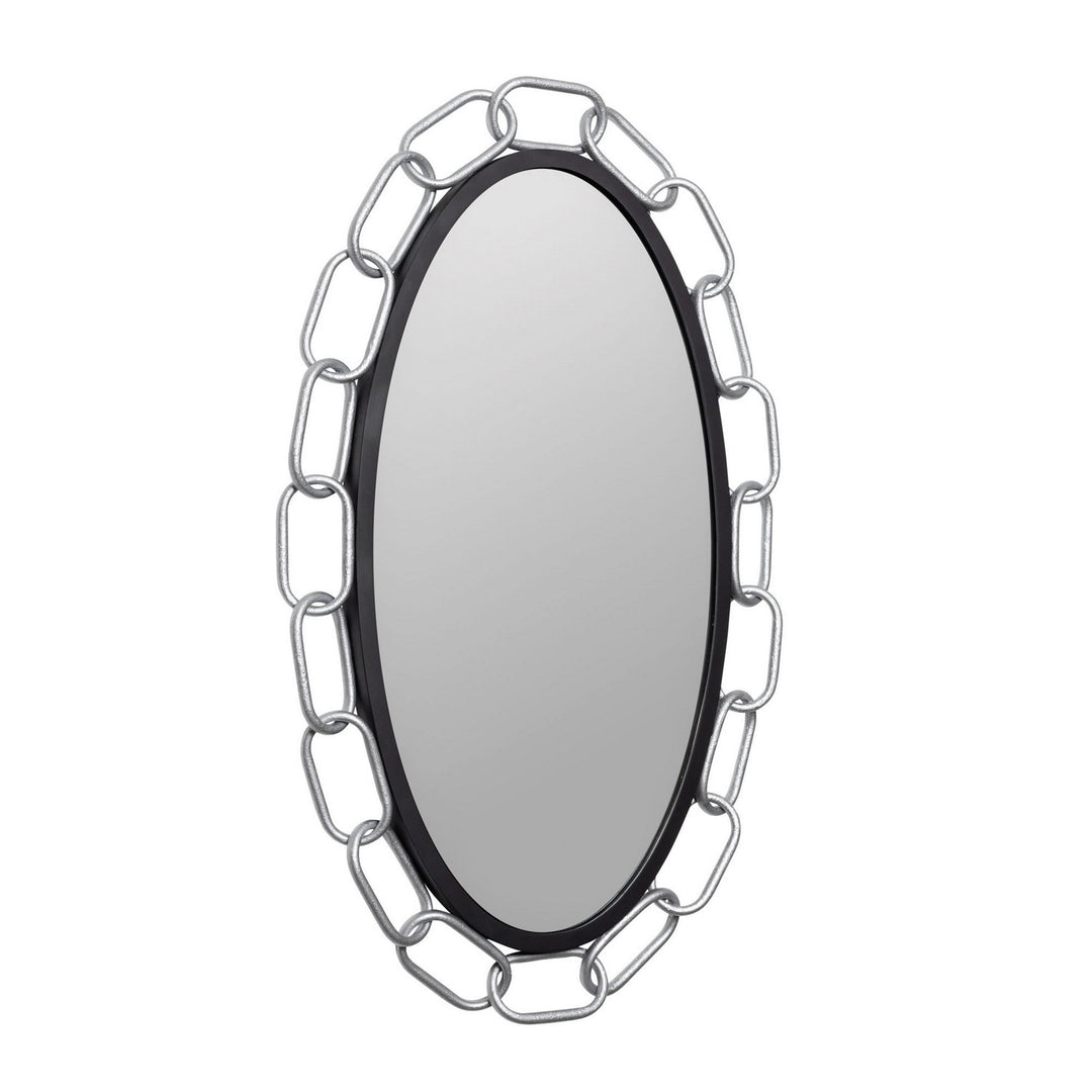 Varaluz - 444MI24MBTS - Mirror - Chains of Love - Matte Black/Textured Silver