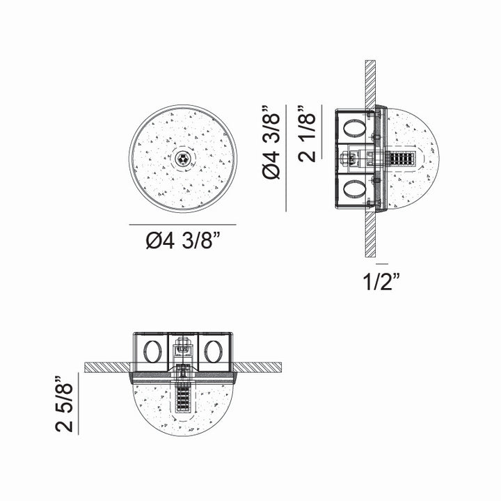 Matteo Canada - WX33101AG - One Light Wall Sconce/Ceiling Mount - Misty