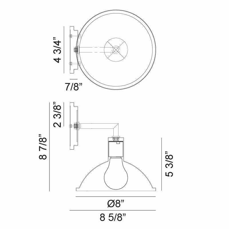 Matteo Canada - W81901MB - One Light Wall Sconce - Farmley