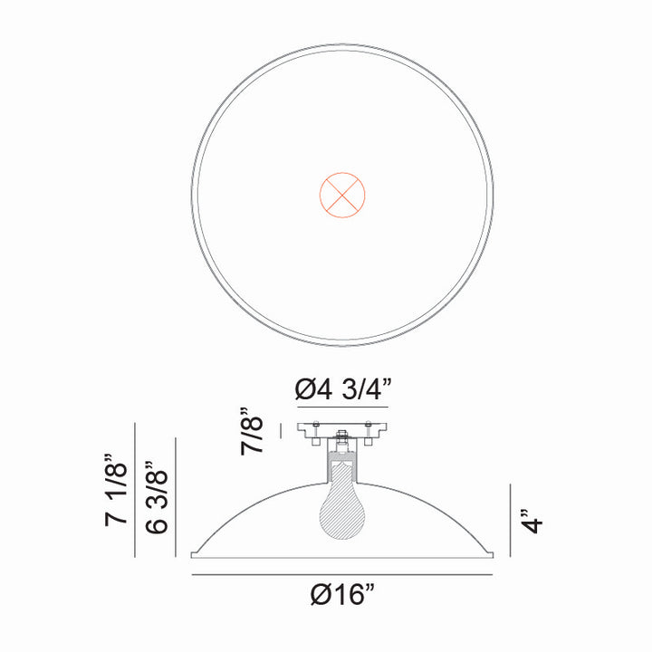 Matteo Canada - X81911MW - One Light Ceiling Mount - Farmley