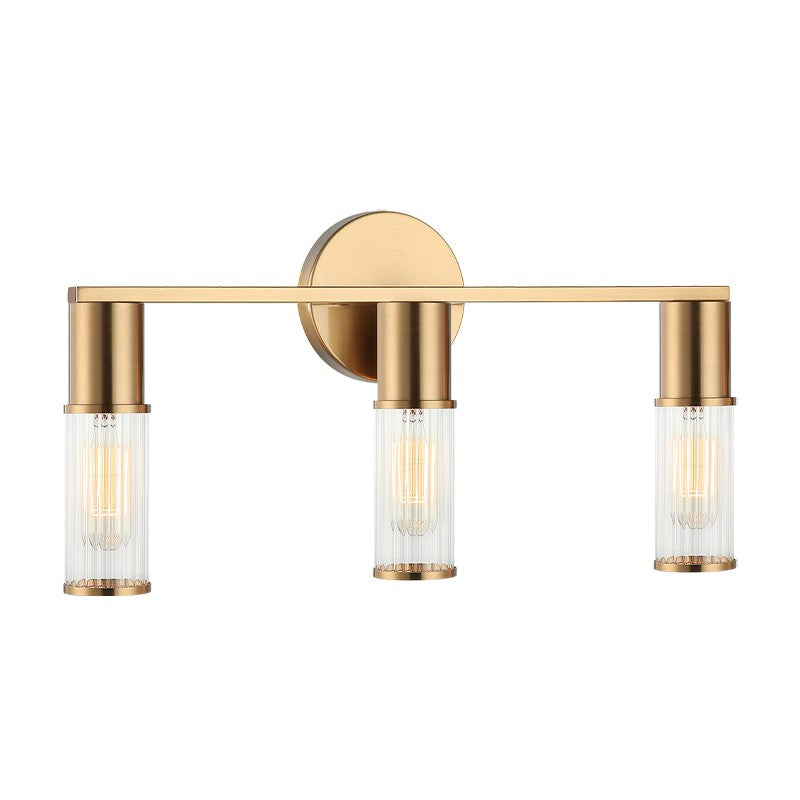 Matteo Canada - S02803AG - Three Light Wall Sconce - Klarice - Aged Gold Brass