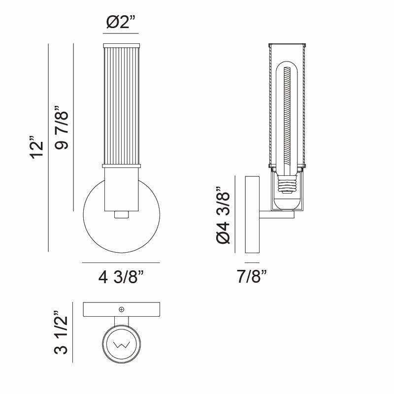 Matteo Canada - S02811AG - One Light Wall Sconce - Klarice