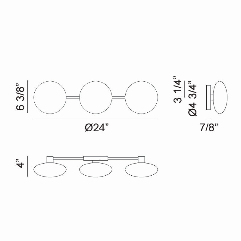Matteo Canada - S05103MBOP - Three Light Wall Sconce - Pearlesque