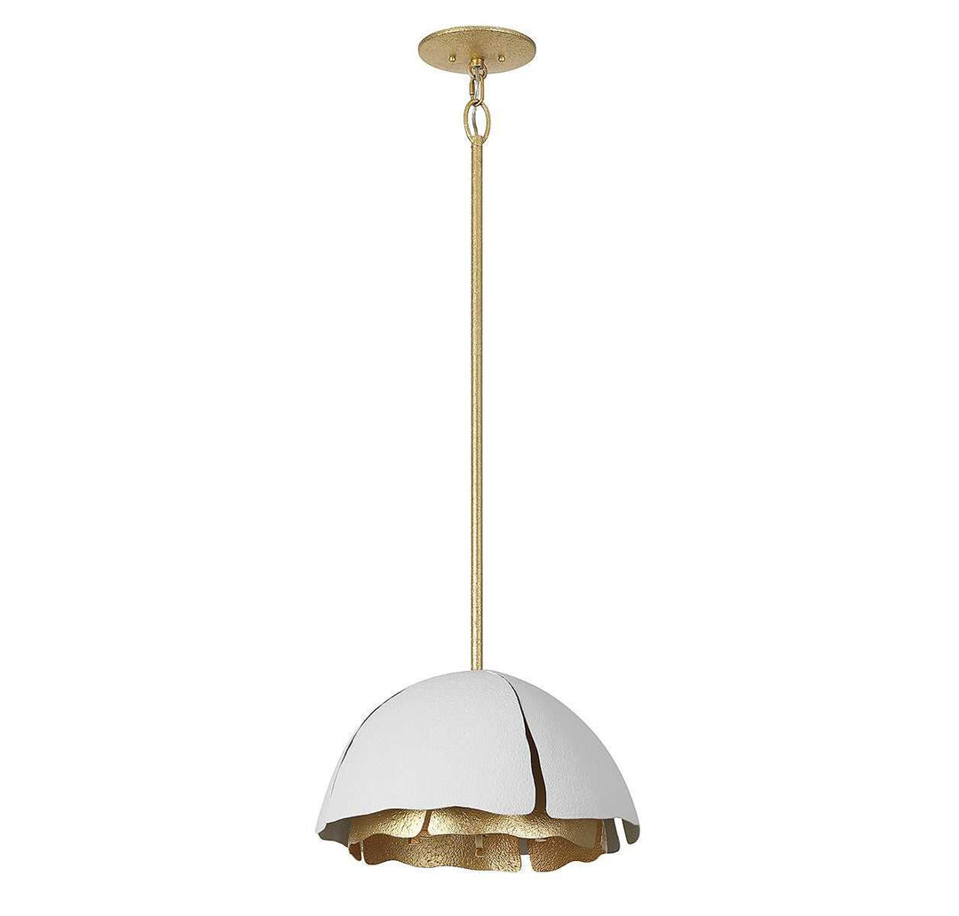 Savoy House - 7-1398-3-14 - Three Light Pendant - Brewster - Cavalier Gold w/Royal White
