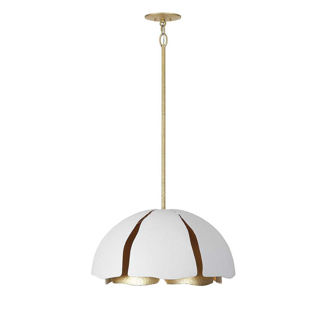 Savoy House - 7-1399-5-14 - Five Light Pendant - Brewster - Cavalier Gold w/Royal White