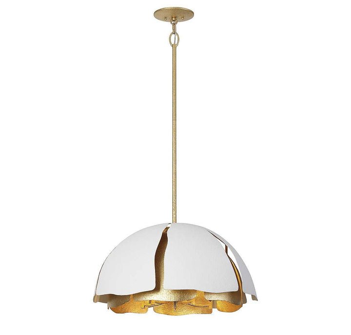 Savoy House - 7-1399-5-14 - Five Light Pendant - Brewster - Cavalier Gold w/Royal White