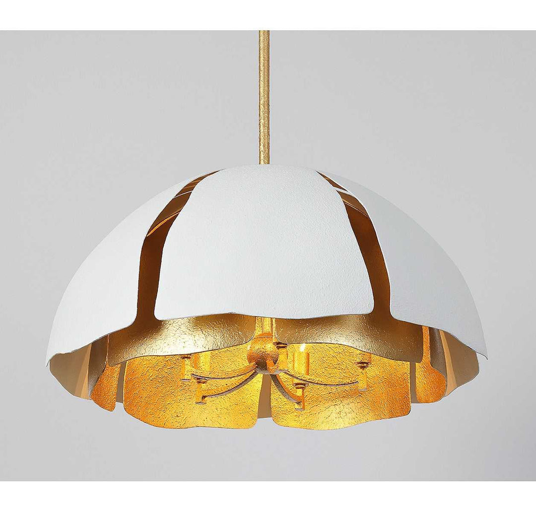 Savoy House - 7-1399-5-14 - Five Light Pendant - Brewster - Cavalier Gold w/Royal White