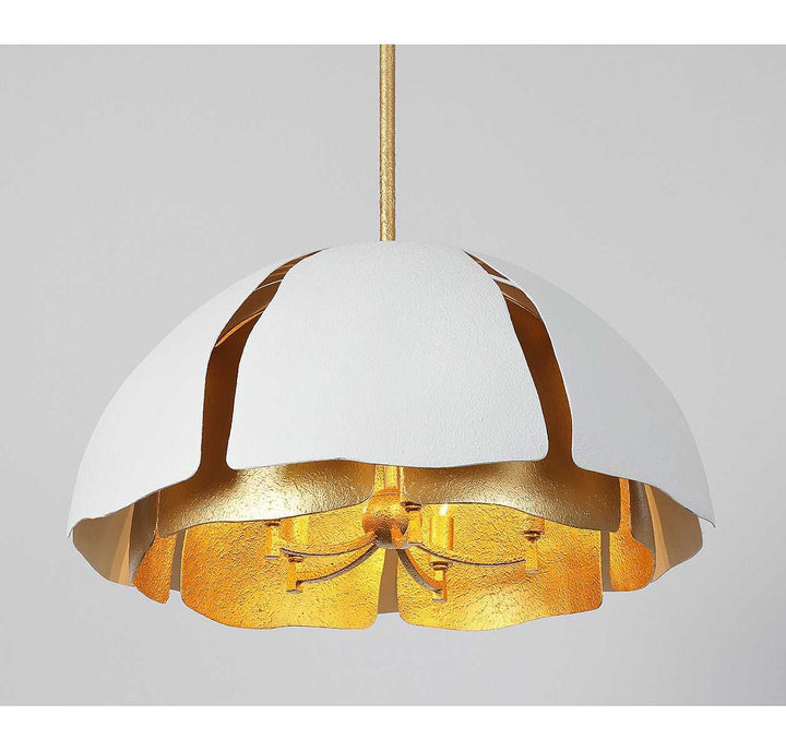 Savoy House - 7-1399-5-14 - Five Light Pendant - Brewster - Cavalier Gold w/Royal White