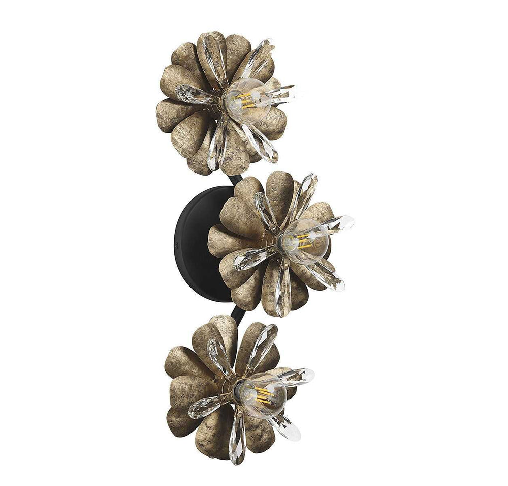 Giselle Three Light Wall Sconce in Delphine Savoy House