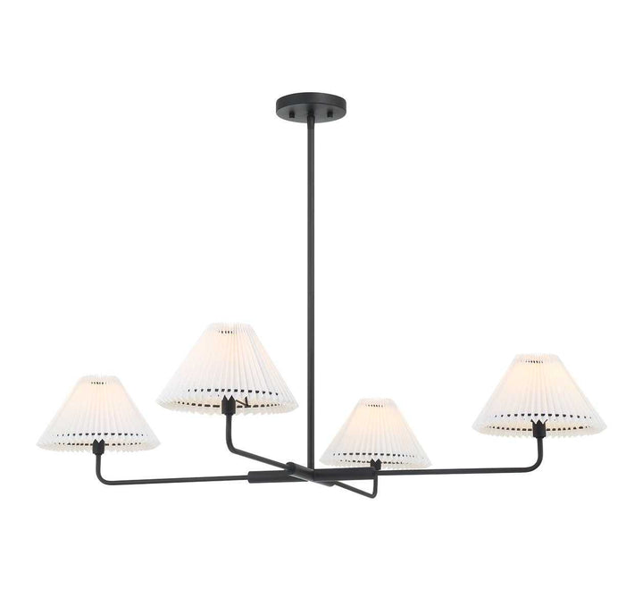 Meridian - M100121MBK - Four Light Chandelier - Matte Black
