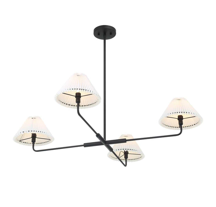 Meridian - M100121MBK - Four Light Chandelier - Matte Black