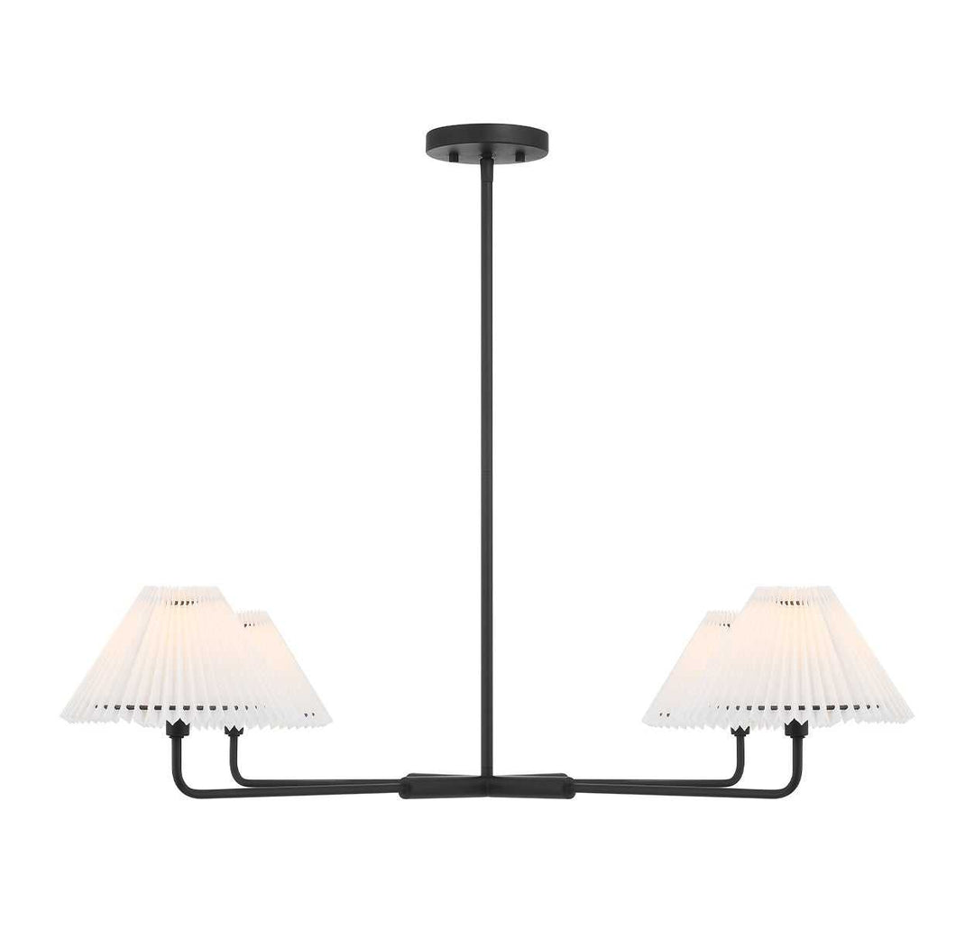 Meridian - M100121MBK - Four Light Chandelier - Matte Black