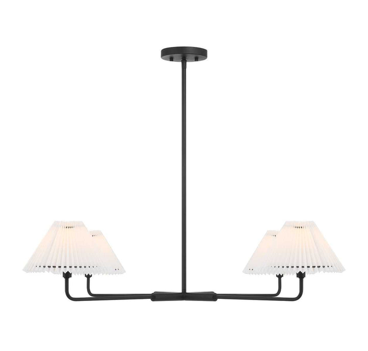 Meridian - M100121MBK - Four Light Chandelier - Matte Black
