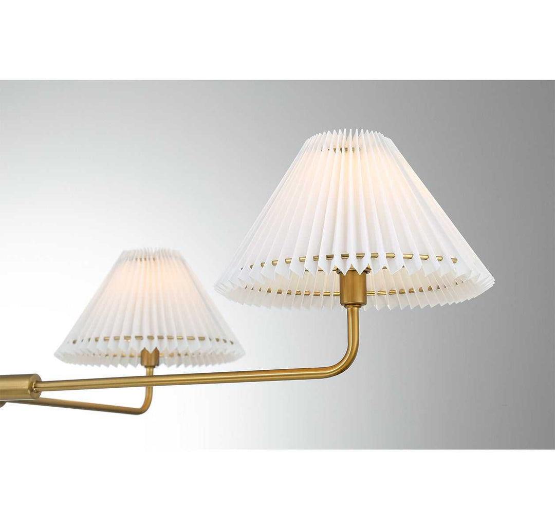 Meridian - M100121NB - Four Light Chandelier - Natural Brass
