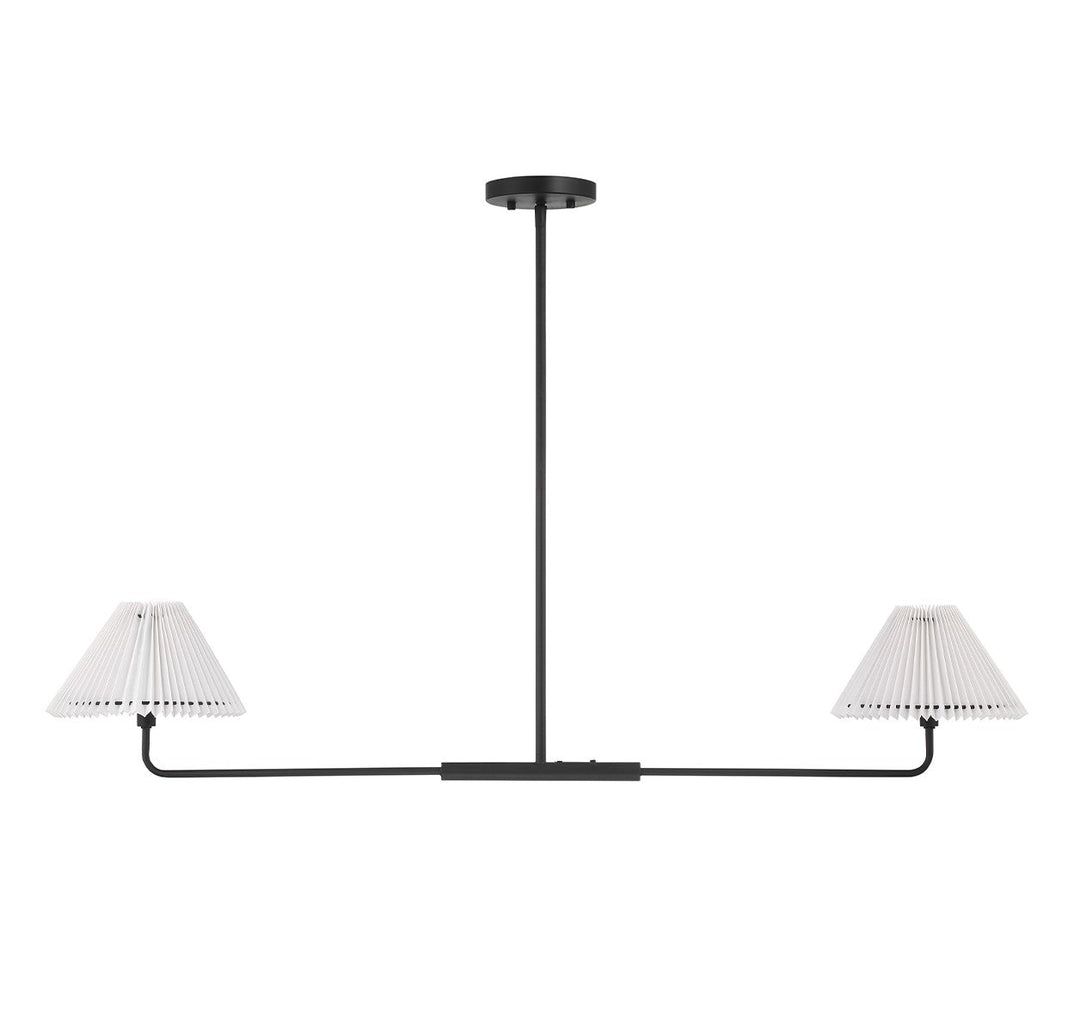 Meridian - M100122MBK - Two Light Linear Chandelier - Matte Black
