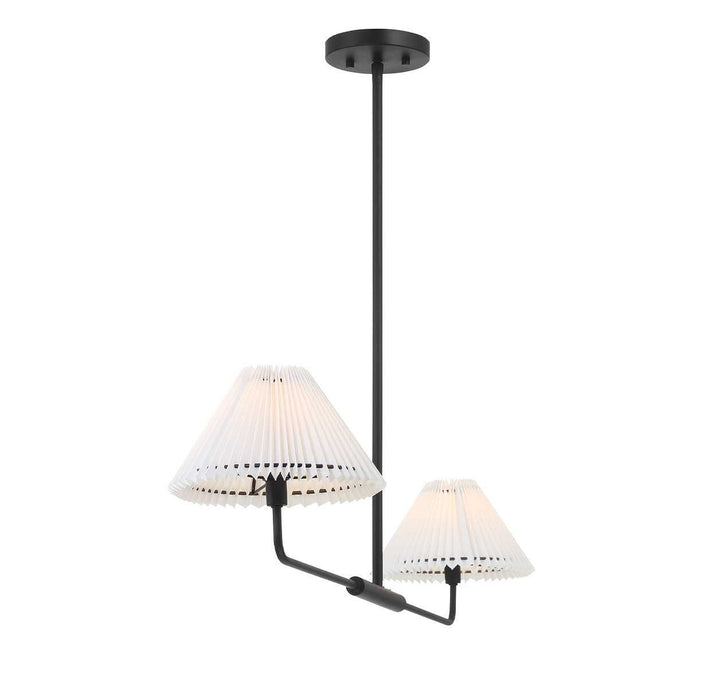 Meridian - M100122MBK - Two Light Linear Chandelier - Matte Black