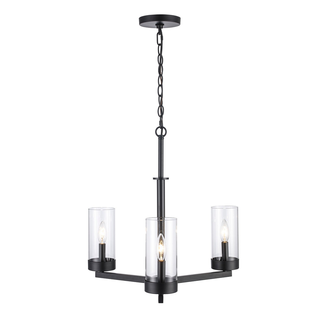 Trans Globe Imports - 71735-3 BK - Three Light Chandelier - Meadowlark - Black