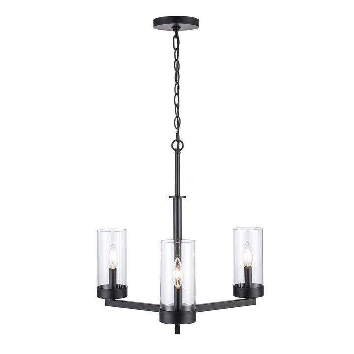 Trans Globe Imports - 71735-3 BK - Three Light Chandelier - Meadowlark - Black