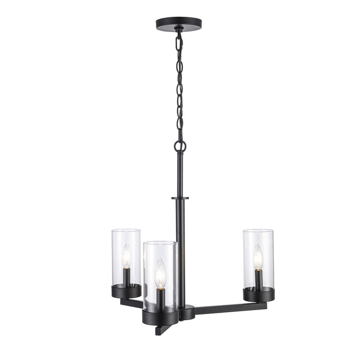 Trans Globe Imports - 71735-3 BK - Three Light Chandelier - Meadowlark - Black