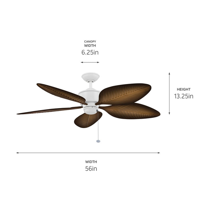 Kichler Canada - 310095MWH - 56"Ceiling Fan - Nani - Matte White